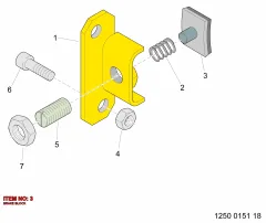 Epiroc BRAKE BLOCK, Kaya Delici — teknik çizim