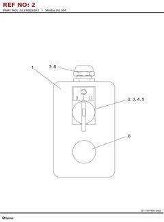 Epiroc Simba H1354 technical drawing, reference 2, part 3217001022