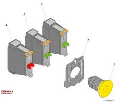 Epiroc CONTACT BLOCK — technische Zeichnung