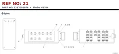 Epiroc Simba H1354 technical drawing, reference 21, part 3217001076