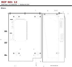 Epiroc Simba H1354 technical drawing, reference 12, part 3217604702