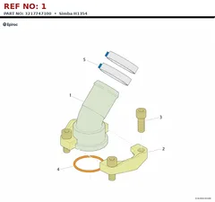 Epiroc Simba H1354 technical drawing, reference 1, part 3217747100