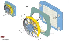 Epiroc FAN W. MOTOR, Kaya Delici — teknik çizim