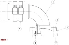 Epiroc NIPLE DE MANGUERA — diagrama técnico
