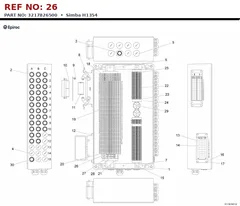 Epiroc Simba H1354 technical drawing, reference 26, part 3217826500