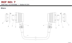 Epiroc Simba H1354 technical drawing, reference 7, part 3217839900
