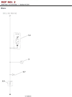 Epiroc Simba H1354 technical drawing, reference 2, part 3217919302