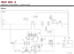 Epiroc Simba H1354 technical drawing, reference 3, part 3217933900
