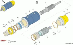 Epiroc BACKUP RING, Kaya Delici — teknik çizim