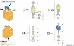 Epiroc OVERCENTRE C, Kaya Delici — teknik çizim