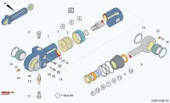 Epiroc PILOT PISTON, Kaya Delici — teknik çizim