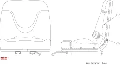 Epiroc DRIVERS CHAIR, Yeraltı Jumbosu — teknik çizim