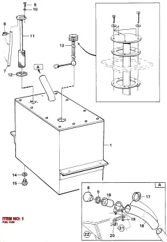 Epiroc KRAFTSTOFFTANK — technische Zeichnung