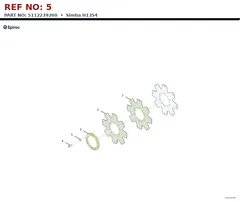 Epiroc Simba H1354 technical drawing, reference 5, part 5112239260