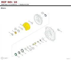 Epiroc Simba H1354 technical drawing, reference 10, part 5112246512