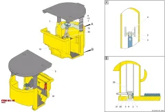 Epiroc PEDAL, Kaya Delici — teknik çizim