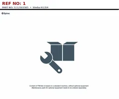 Epiroc Simba H1354 technical drawing, reference 1, part 5112303505