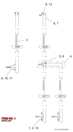 Epiroc BRAKE LIGHT, Kaya Delici — teknik çizim
