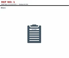 Epiroc Simba H1354 technical drawing, reference 1, part 5112313774
