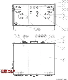 Epiroc PROTECT. COVER, Kaya Delici — teknik çizim