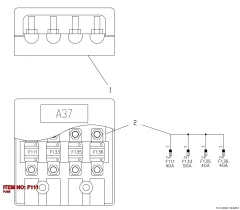 Epiroc SİGORTA 40A, Kaya Delici — teknik çizim