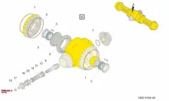 Epiroc GEAR SET, Kaya Delici — teknik çizim