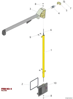 Epiroc PULL ROD, Kaya Delici — teknik çizim
