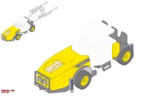 Epiroc FUEL SYSTEM, Yeraltı Jumbosu — teknik çizim
