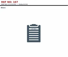 Epiroc Simba H1354 technical drawing, reference 107, part 5112332702