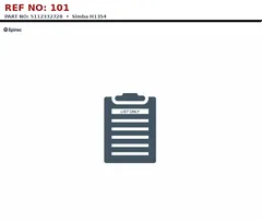 Epiroc Simba H1354 technical drawing, reference 101, part 5112332728