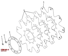 Epiroc DRIVE PLATE, Kaya Delici — teknik çizim