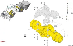 Epiroc KİLİTLİ SOMUN, Kaya Delici — teknik çizim