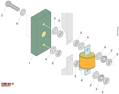 Epiroc HEXAGON NUT, Underground Jumbo — technical diagram