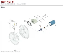 Epiroc Simba H1354 technical drawing, reference 8, part 5533009100