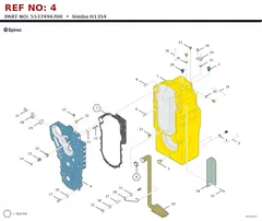 Epiroc Simba H1354 technical drawing, reference 4, part 5537496700