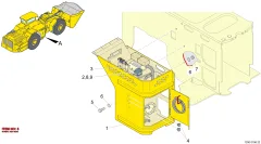 Epiroc ALTI KÖŞE CIVATA, Yeraltı Jumbosu — teknik çizim