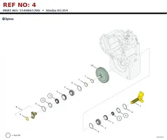 Epiroc Simba H1354 technical drawing, reference 4, part 5540865700