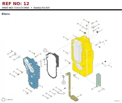 Epiroc Simba H1354 technical drawing, reference 12, part 5541753900
