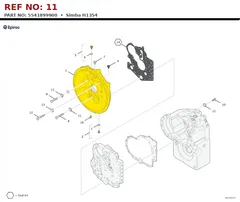 Epiroc Simba H1354 technical drawing, reference 11, part 5541899900