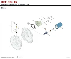 Epiroc Simba H1354 technical drawing, reference 15, part 5541900100