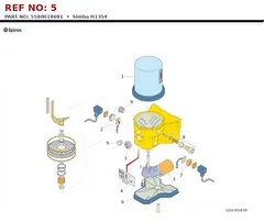 Epiroc Simba H1354 technical drawing, reference 5, part 5580018691