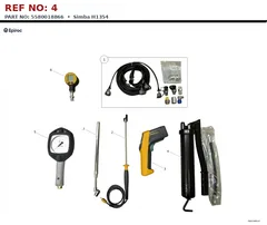 Epiroc Simba H1354 technical drawing, reference 4, part 5580018866