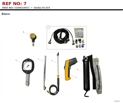 Epiroc Simba H1354 technical drawing, reference 7, part 5580018953
