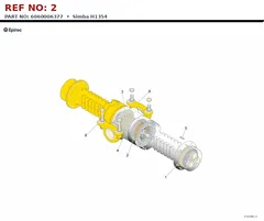 Epiroc Simba H1354 technical drawing, reference 2, part 6060006377