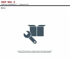 Epiroc Simba H1354 technical drawing, reference 2, part 6060009317