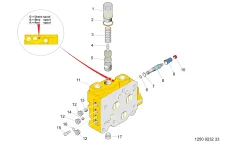 Epiroc RELIEF VALVE, Kaya Delici — teknik çizim