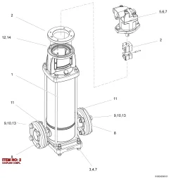 Epiroc COUPLING COM, Kaya Delici — teknik çizim