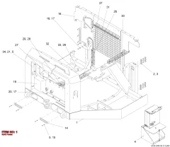 Epiroc REAR FRAME, Kaya Delici — teknik çizim