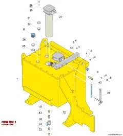 Epiroc HYDR.OIL TANK, Kaya Delici — teknik çizim