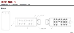Epiroc Simba H1354 technical drawing, reference 1, part 9111203001